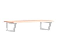 GHVBNMF Piano per lavabo con supporto, in legno massiccio di quercia, 100 x | Mensola da parete salvaspazio per il bagno con robusta struttura in acciaio trapezoidale e posizionamento flessibile del
