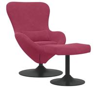 GHVBNMF Poltrona lounge con poggiapiedi, girevole, in velluto, colore | Comoda poltrona relax per soggiorno e camera da letto con rivestimento morbido, robusto telaio in metallo ed ergonomia.