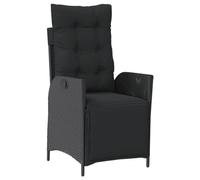 GHVBNMF Poltrona relax da giardino, regolabile, in polyrattan, con cuscino | Poltrona sdraio ergonomica per terrazza e giardino: regolabile in modo continuo con morbida imbottitura per il massimo relax.