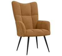 GHVBNMF Poltrona relax, in velluto, imbottita, per TV, marrone, 61 x 70 cm | Design moderno a blocchi con morbida imbottitura in velluto e robusto telaio in acciaio per il soggiorno o la camera da letto