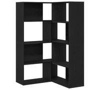 GHVBNMF Set di 2 armadi, colore nero, effetto rovere, 85 x 85 x 140 cm | Robusto armadio multiuso in legno con 8 scomparti per camera da letto e spogliatoio. Portata fino a 120 kg.