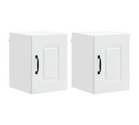 GHVBNMF Set di 2 armadietti da cucina, in legno, 30 x 31 x 40 cm, colore | L'armadio sospeso compatto per cucina e sala da pranzo offre spazio flessibile e garantisce ordine in piccoli spazi.