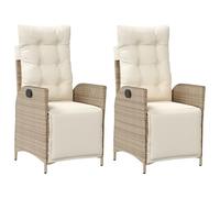 GHVBNMF Set di 2 sedie da giardino regolabili con funzione reclinabile, in | Comoda poltrona relax per balcone, terrazza e giardino, con schienale regolabile e poggiapiedi pieghevole.