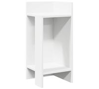 GHVBNMF Set di 2 tavolini bianchi, 25,5 x 27 x 60 cm, in legno | Comodino compatto per camera da letto e soggiorno con 2 ripiani aperti per libri e decorazioni, portata fino a 60 kg.