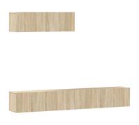 GHVBNMF Set di 3 mobili bassi da parete per TV, in rovere Sonoma, 100 cm | Mobile TV salvaspazio per soggiorno e camera da letto con ampio spazio per DVD e console.