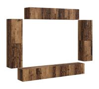 GHVBNMF Set di mobili per TV, montaggio a parete, 8 pezzi, 98 x 31 x 29,5 | Set modulare da 8 pezzi per il soggiorno. Offre spazio flessibile e spazio libero sul pavimento grazie alla sospensione a