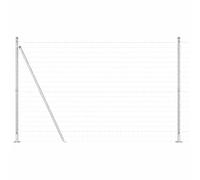 GHVBNMF Set di recinzioni metalliche argentate, 1,4 x 10 m, in acciaio, con | Robusto set completo in acciaio per giardino, terrazza e terreno. Flessibile e resistente alle intemperie.