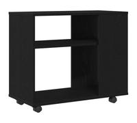 GHVBNMF Tavolino con ruote, 70 x 35 x 60 cm, bianco, in legno | Comodino mobile e tavolino da caffè su 4 ruote girevoli per soggiorno e camera da letto, con 2 ripiani aperti per ripiano