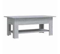 GHVBNMF Tavolino da salotto in legno Sonoma, grigio, 102 x 55 x 42 cm | Design moderno a due livelli per il soggiorno con pratico ripiano inferiore per libri e decorazioni.