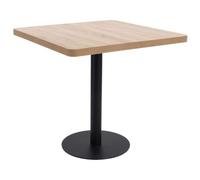 GHVBNMF Tavolo da bistrò, 80 x 80 cm, per 2 persone, effetto legno, MDF | Compatto tavolo a colonna per 2 persone con piano in MDF facile da pulire, effetto legno, per cucina, bar e piccoli spazi.