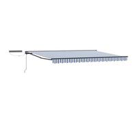 GHVBNMF Tenda da sole con braccio articolato, 5 x 3,5 m, a mezza cassetta, per terrazza e giardino, protezione solare, con manovella e accessori, protezione dal vento, protezione dagli sguardi