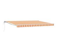GHVBNMF Tenda da sole con braccio articolato con telecomando, 4 x 3 m | Parasole flessibile per terrazze, balconi e giardini. Il design a mezza cassetta protegge il tessuto quando non in uso.