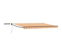 GHVBNMF Tenda da sole elettrica, 5 x 3 m, multicolore, con braccio articolato, con pannello solare e telecomando, estensibile con manovella, per terrazza, giardino e esterni, telaio in alluminio