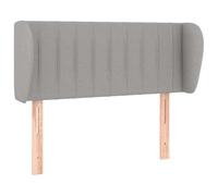GHVBNMF Testiera con orecchie, grigio chiaro, 83 x 23 cm, in tessuto | Testiera imbottita regolabile in altezza per la camera da letto. Offre un comodo schienale quando si legge a letto con