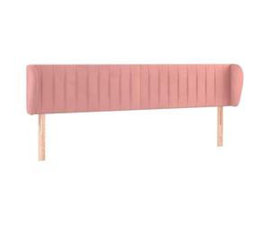 GHVBNMF Testiera con orecchie in velluto rosa, 163 x 23 cm, altezza | Comodo schienale in morbido tessuto imbottito per ore di relax in camera da letto. Le gambe in legno stabili garantiscono