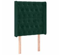 GHVBNMF Testiera con orecchie in velluto verde scuro, 83 x 16 x 128 cm | Testiera in velluto verde scuro regolabile in altezza per la tua camera da letto, offre una morbida imbottitura e stabilità