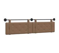 GHVBNMF Testiera da parete in ecopelle, set di 2 pezzi, cappuccino, 210 x | Elegante testiera da parete con imbottitura in schiuma e trapuntatura a bottoni per la camera da letto. Il montaggio a parete