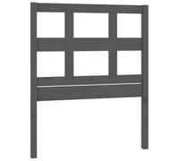 GHVBNMF Testiera grigia, 80,5 x 4 x 100 cm, in legno massiccio di pino | Elegante supporto per la schiena in vero legno per la camera da letto o la camera degli ospiti. Dona un comfort naturale.
