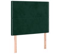 GHVBNMF Testiera per letto in velluto verde scuro, 100 x 5 x 118/128 cm | Testiera imbottita regolabile in altezza con rivetti decorativi e gambe in legno di larice per la tua camera da letto.