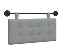 GHVBNMF Testiera sospesa grigio chiaro, 100 x 55 cm, tessuto imbottito da | Elegante cuscino da parete per camera da letto con morbida imbottitura in schiuma e gancio flessibile per appenderlo.