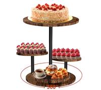 GHWMYD Alzata per Dolci in Legno, 4 Livelli Alzata per per 55 Cupcakes, Girevole a 360° Espositore per Buffet Torta per Matrimonio, Festa, Baby Shower, Compleanno, Girare Alzatine per Allestimenti
