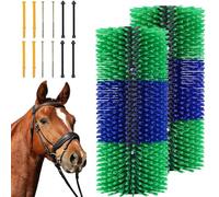 GHWMYD Set di 2 spazzole per cavalli, spazzola per cavalli e setole, spazzola per la cura dei cavalli, spazzola per massaggio anti-prurito, per animali domestici come mucche e pecore