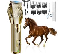 GHWMYD Tosatrice per cavalli senza fili, ricaricabile, per capelli spessi e arruffati, professionale con motore da 6200 giri/min, peso leggero, 400 g