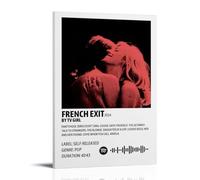 GHYFRD Poster decorativo su tela con scritta "French Exit-TV Girl", luminoso e bello, adatto per ufficio, camera da letto, pittura decorativa per creare la giusta atmosferaStile telaio: 20 x 30 cm