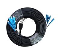 GHZHANG Cavo Flessibile in Fibra Ottica for Esterni, FTTH 4 Core, Cavo Patch in Fibra monomodale, Ponticello con connettore LC SC UPC, 50 m, 80 m, 100 m(LC UPC LC UPC 50m)