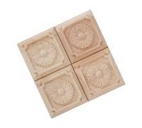 Ghzste 4pcs Intaglio Applique a Scacchi Decalcomania Non Dipinta per la Decorazione di Mobili (Stile 4)