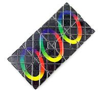 Ghzste 8 pannelli 3 anelli Magic Folding Puzzle Cubes Twisty Cubo Magico Professional Cube Classic Toys (nero A)