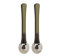 Ghzste Applicatore di crema per gli occhi con massaggiatore a sfera in lega | Set da 2 pezzi, paletta igienica, non strattona la pelle delicata, migliora l'assorbimento, massaggio rinfrescante