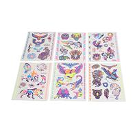 Ghzste Blow Tatuaggi Temporanei, 20 Fogli di Tatuaggi Luminosi Disegni Multipli, Materiale Sicuro per Adulti Bambini Halloween, Feste, Club, Carnevali, Matrimoni, Balli, Festival
