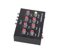 Ghzste Equalizzatore Sonoro a 7 bande con Regolazione dei Bassi ± 12 DB | Processore a 2 Canali, Alloggiamento in Lega di Alluminio, alimentato DC5V-12V, Ingresso 3,5 Mm per Cuffie Micro