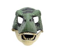Ghzste Maschera da dinosauro con mascella in movimento, per Halloween, per feste in lattice, dinosauro, per uomini, donne e bambini (A)
