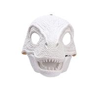 Ghzste Maschera da dinosauro con mascella in movimento, per Halloween, per feste in lattice, dinosauro, per uomini, donne e bambini (F)