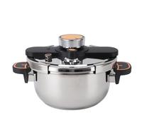 Ghzste Pentola a pressione professionale, efficiente, riscaldamento rapido e uniforme, previene l'attacchi, grande capacità, in acciaio inox 304, per la cucina di casa (4L)