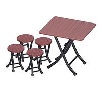 Ghzste Set di mobili da tavolo in miniatura per casa delle bambole, graziosi e realistici, decorazione in plastica di alta qualità, perfetto per la scena del soggiorno nella casa delle bambole