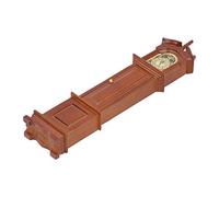 Ghzste Squisito mini orologio da pavimento in scala 1:12 con pendolo mobile, accessorio per mobili in legno simulato, adatto per casa delle bambole e bambole