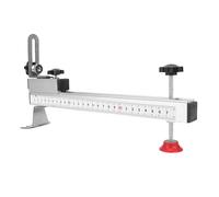 Ghzste Supporto da parete regolabile da appendere, barra di supporto universale con scala trasparente per la decorazione di scale di costruzione, porte e finestre, 31 cm, lega di alluminio, acciaio