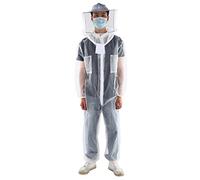 Ghzste Tuta da apicoltura in rete di nylon trasparente, anti morso le api, abbigliamento per apicoltura, taglia XL, XL