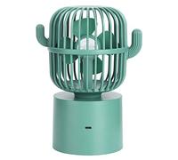 Ghzste Ventole di Raffreddamento Torre Personali, Piccolo Ventilatore da Scrivania a Piedi, Ventilatore Elettrico da Scrivania Ricaricabile tramite USB, Mini Oscillante (Verde)