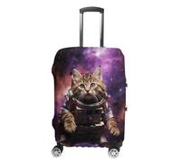 GHZWACKJ Copertura per bagagli antipolvere antigraffio copertura elastica per valigia da viaggio Un gatto nello spazio esterno lavabile custodia per bagagli maniche per bagagli adatta per bagagli da