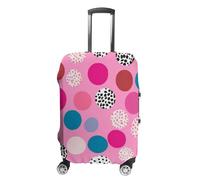GHZWACKJ Copertura per bagagli antipolvere antigraffio per valigie da viaggio, elastica, a pois, lavabile, adatta per bagagli da 45-81 cm, a pois pazzi, L