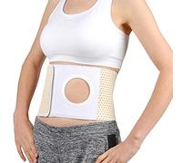 GHzzY Cintura per stomia - Cintura di Sostegno per ernia ostomica con Apertura per stomia - Tutore per legante Addominale per pazienti con colostomia,7cm,M