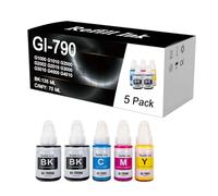 GI-790 Flaconi di Ricarica di Inchiostro Compatibili per Canon PIXMA G1000 G1010 G2000G2002 G2010 G3000G3010 G4000 G4010,5 Pack-1 Set