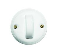 Gi Gambarelli - interruttore lunetta bianca in porcellana