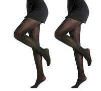 Gi&Gi Collant da donna colorati coprente 50 denari con morbida microfibra, fascia in vita comfort e tassello in cotone (IT, Testo, S, M, Regular, Regular, nero 2 paia)