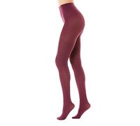 Gi&Gi Collant da donna colorati coprente 50 denari con morbida microfibra, fascia in vita comfort e tassello in cotone (IT, Testo, L, XL, Regular, Regular, bordeaux)