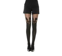 Gi&Gi collant donna effetto parigina,calze donna collant fantasia 20/80 DEN N.1022 (L/XL, NERO)